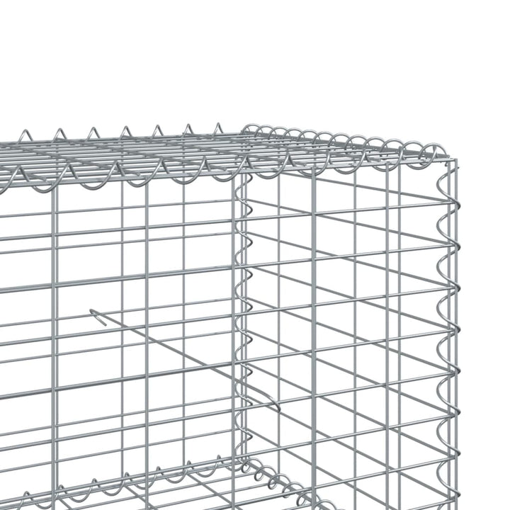 gabionkurv m. cover 400x50x50 cm galvaniseret jern