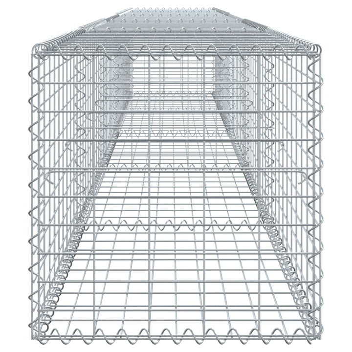 gabionkurv med cover 500x50x50 cm galvaniseret jern