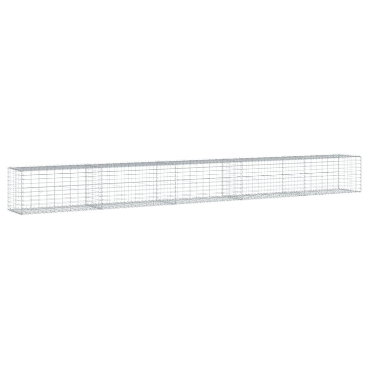 gabionkurv med cover 500x50x50 cm galvaniseret jern