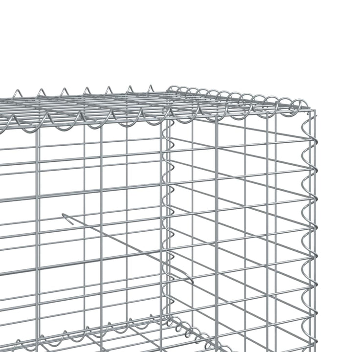 gabionkurv med cover 500x50x50 cm galvaniseret jern