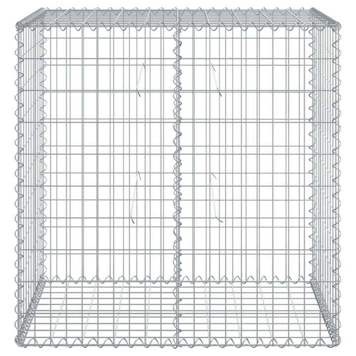 gabionkurv med cover 100x50x100 cm galvaniseret jern