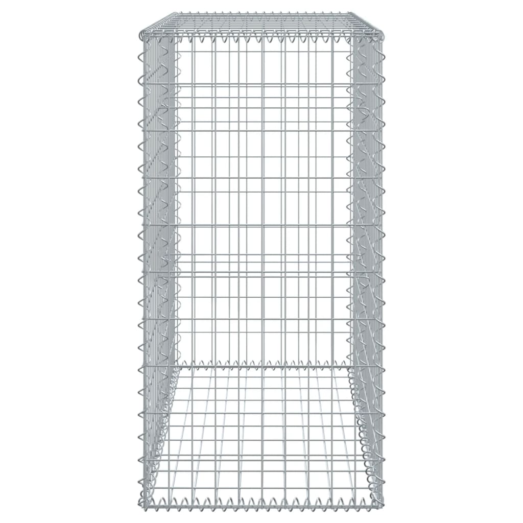 gabionkurv med cover 100x50x100 cm galvaniseret jern