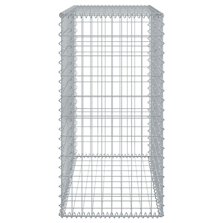 gabionkurv med cover 100x50x100 cm galvaniseret jern