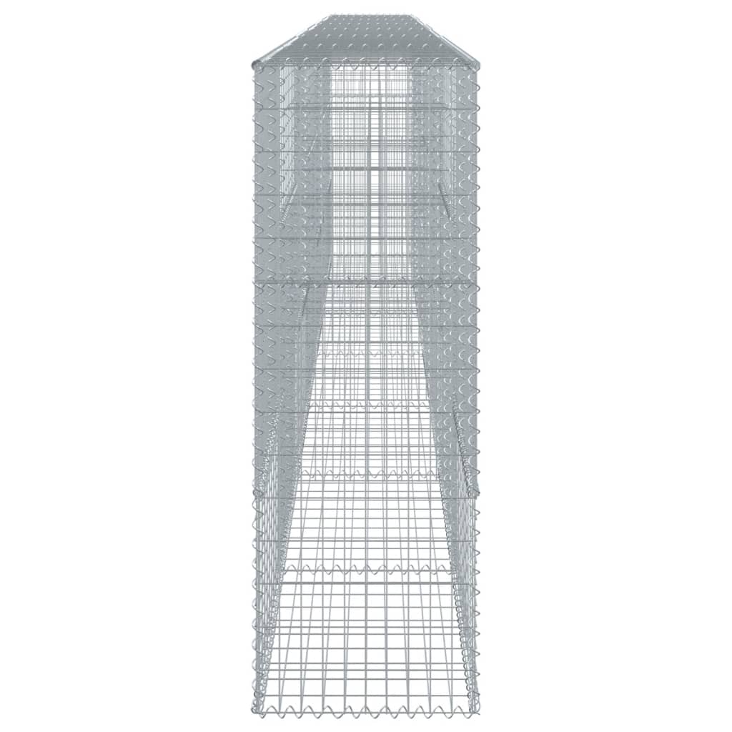 gabionkurv med cover 700x50x150 cm galvaniseret jern