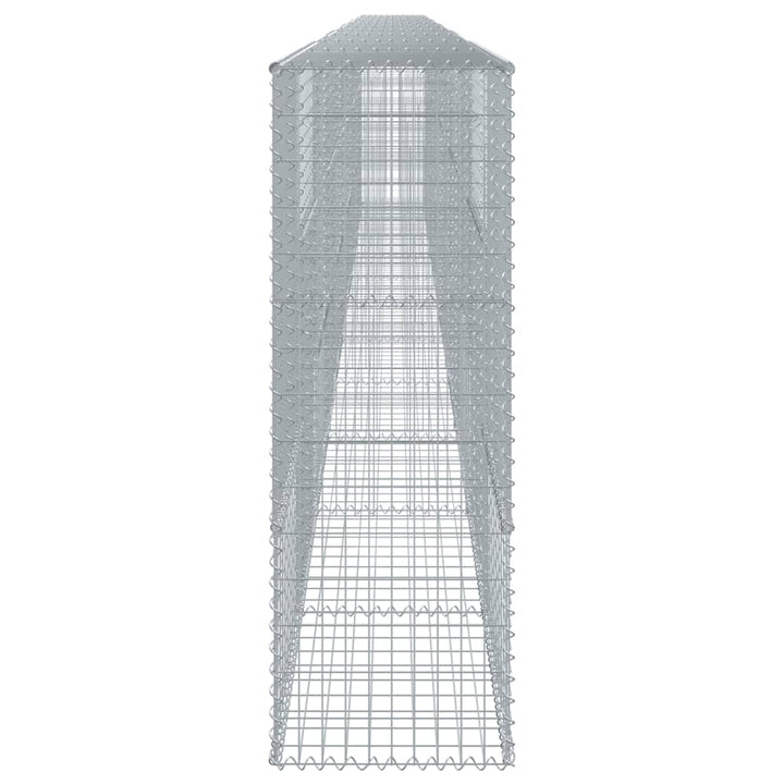 gabionkurv med cover 1100x50x150 cm galvaniseret jern