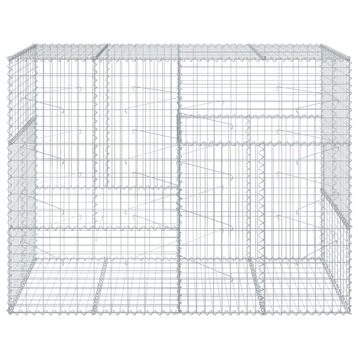 gabionkurv med cover 200x100x150 cm galvaniseret jern