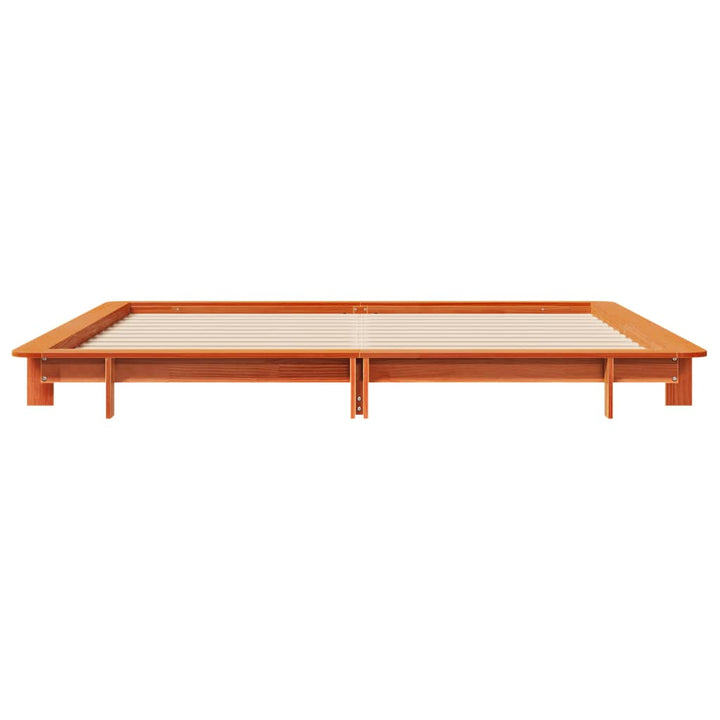 sengeramme uden madras 160x200 cm massivt fyrretræ gyldenbrun