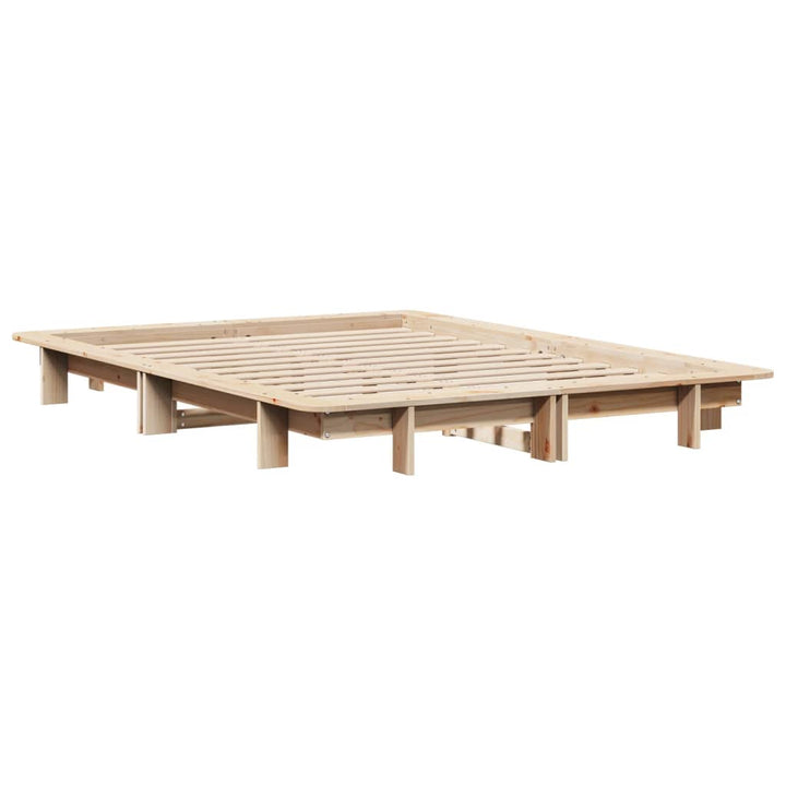 sengeramme uden madras 120x200 cm massivt fyrretræ