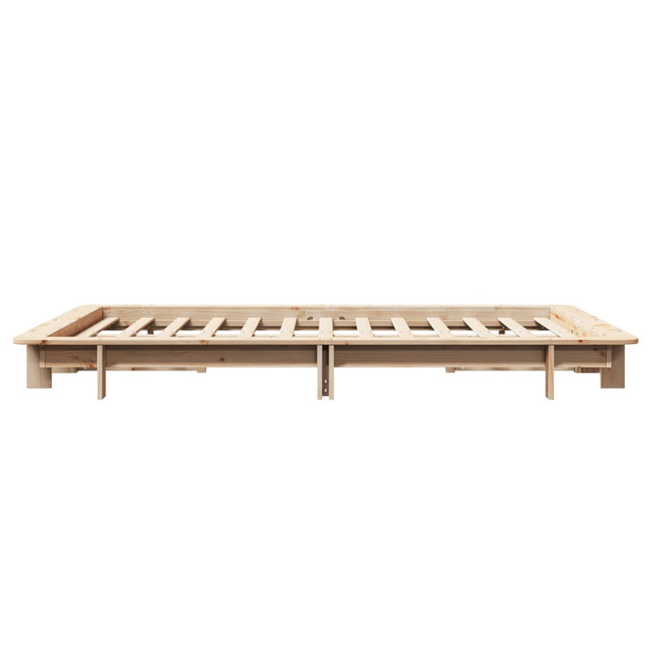 sengeramme uden madras 120x200 cm massivt fyrretræ