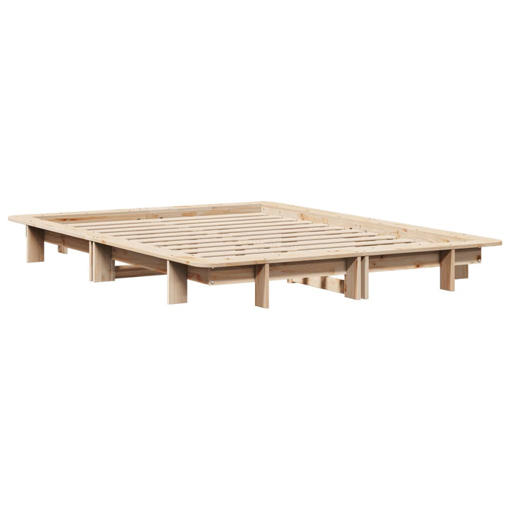 sengeramme uden madras 120x200 cm massivt fyrretræ