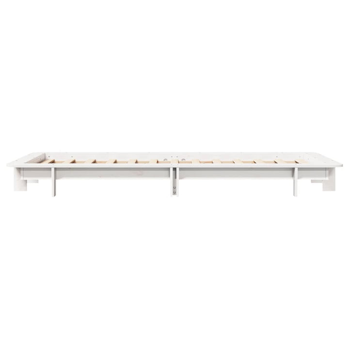 sengeramme uden madras 100x200 cm massivt fyrretræ hvid