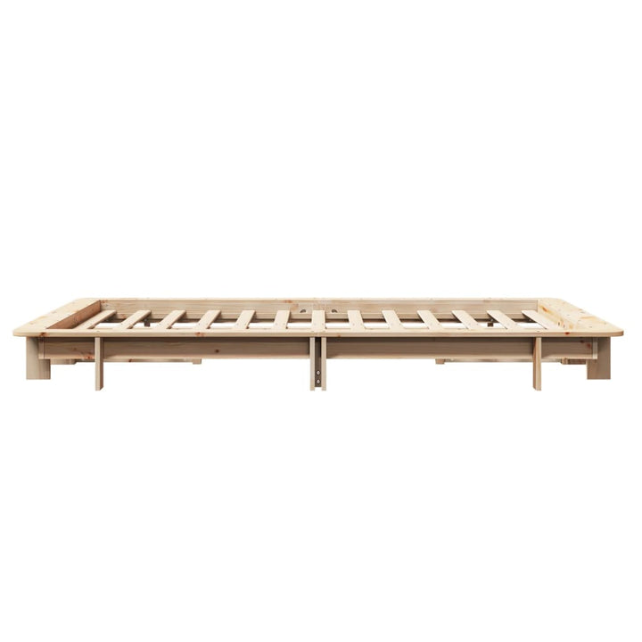 sengeramme uden madras 120x190 cm massivt fyrretræ