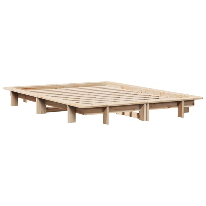 sengeramme uden madras 120x190 cm massivt fyrretræ