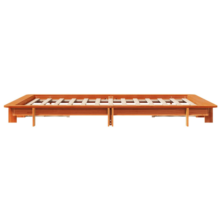 sengeramme uden madras 120x190 cm massivt fyrretræ gyldenbrun