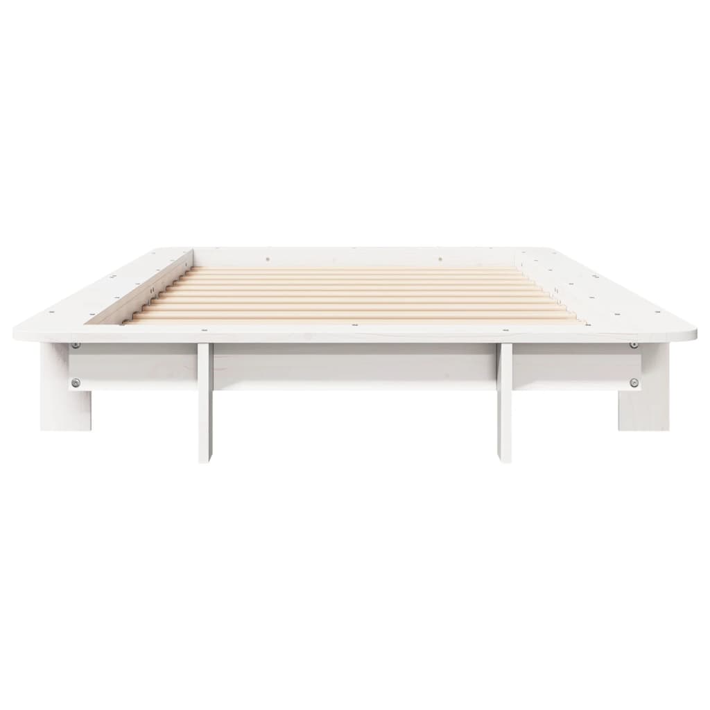sengeramme uden madras 90x190 cm massivt fyrretræ hvid