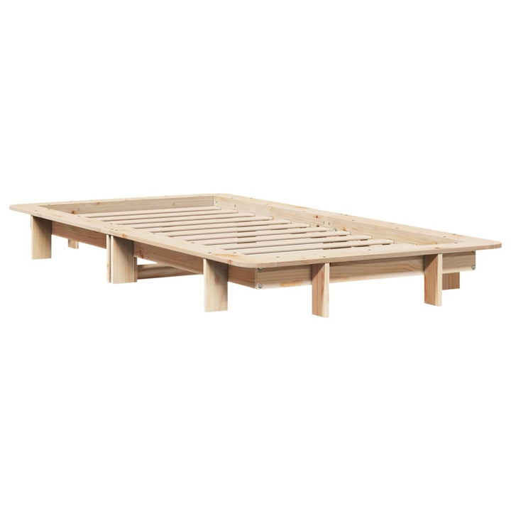 sengeramme uden madras 75x190 cm massivt fyrretræ