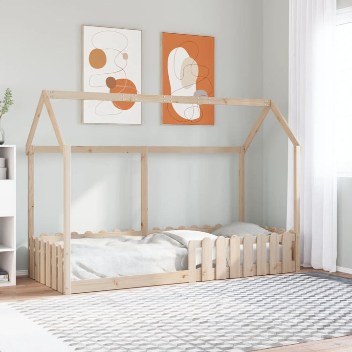 sengeramme til husseng 80x200 cm massivt fyrretræ