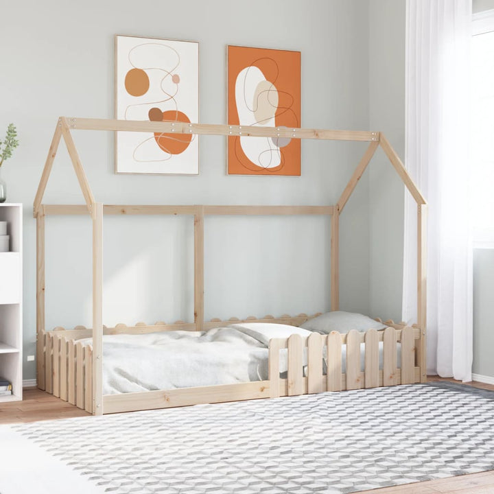 sengeramme til husseng 90x190 cm massivt fyrretræ