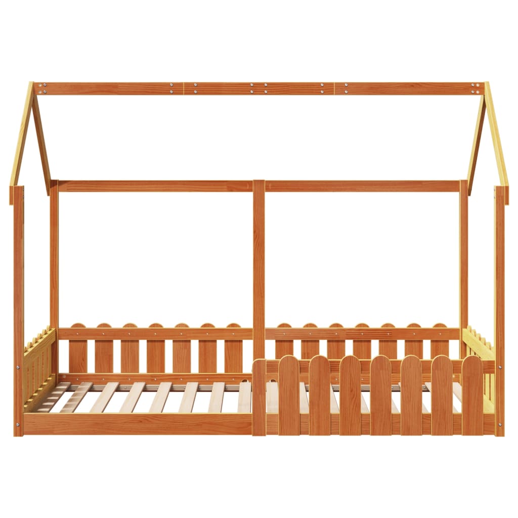 sengeramme til husseng 90x190 cm massivt fyrretræ gyldenbrun