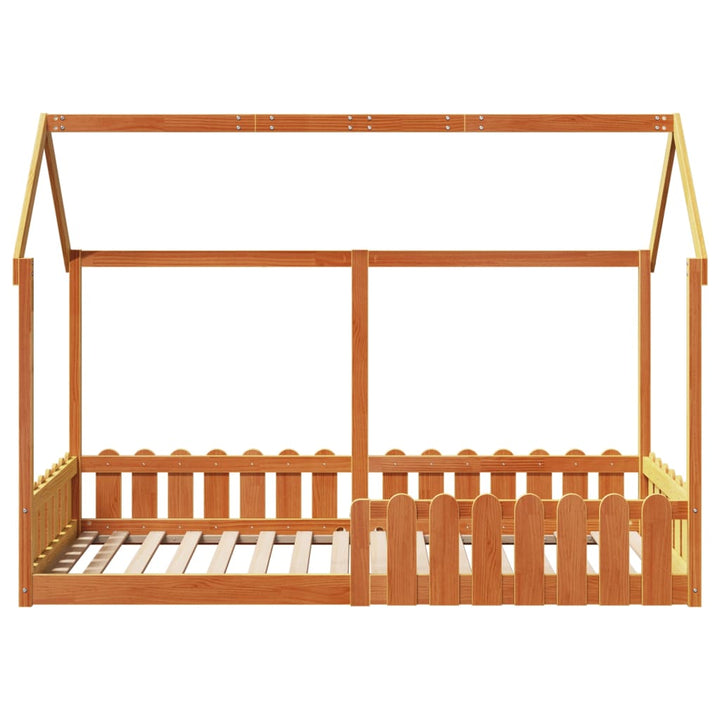 sengeramme til husseng 90x190 cm massivt fyrretræ gyldenbrun