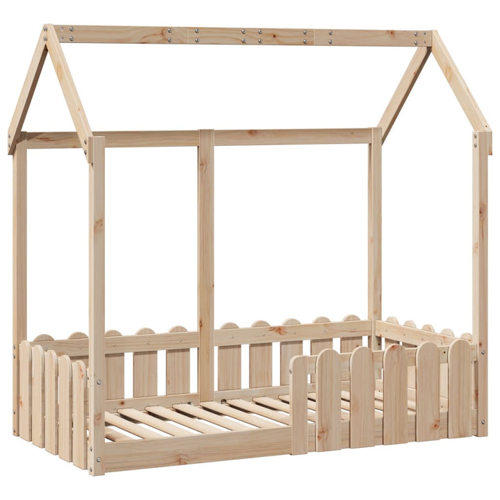 sengeramme til husseng 70x140 cm massivt fyrretræ