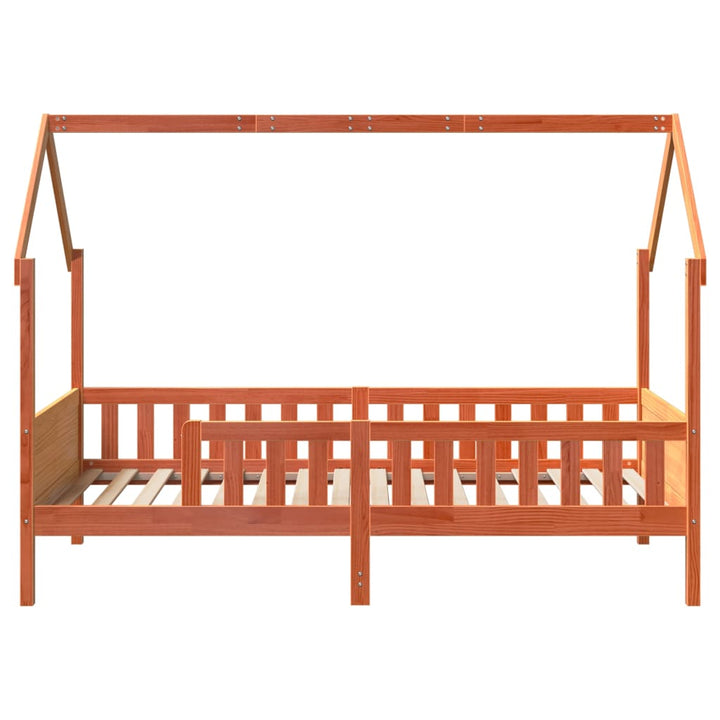 sengeramme til husseng 80x200 cm massivt fyrretræ gyldenbrun
