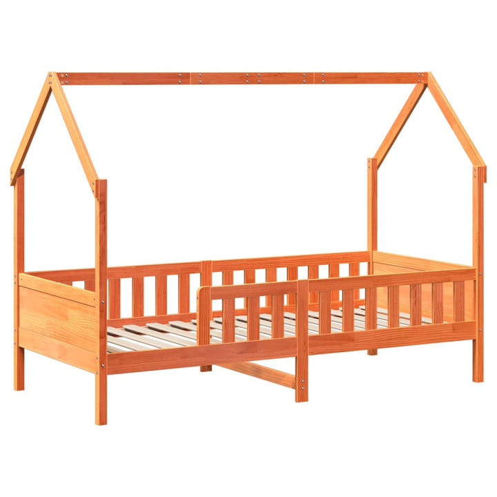 sengeramme til husseng 90x190 cm massivt fyrretræ gyldenbrun