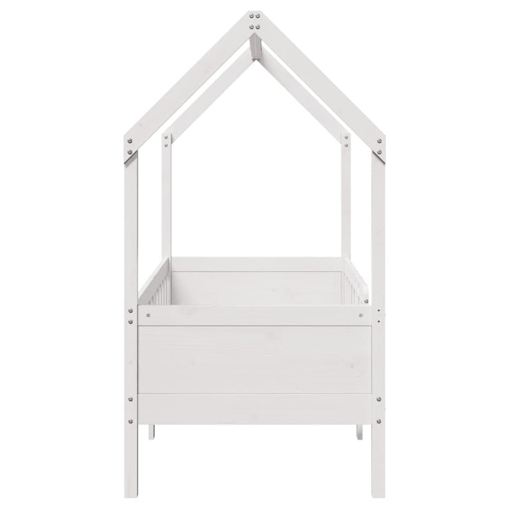 sengeramme til husseng 80x160 cm massivt fyrretræ hvid