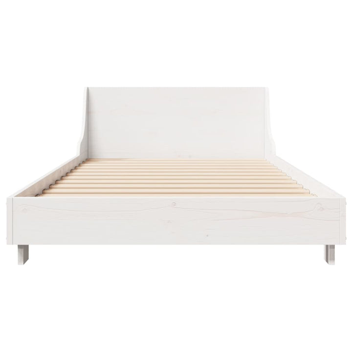sengeramme uden madras 90x200 cm massivt fyrretræ hvid