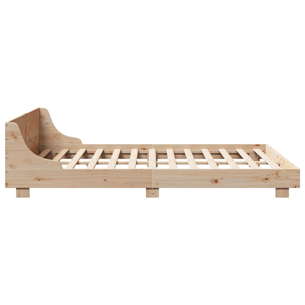 sengeramme uden madras 140x190 cm massivt fyrretræ