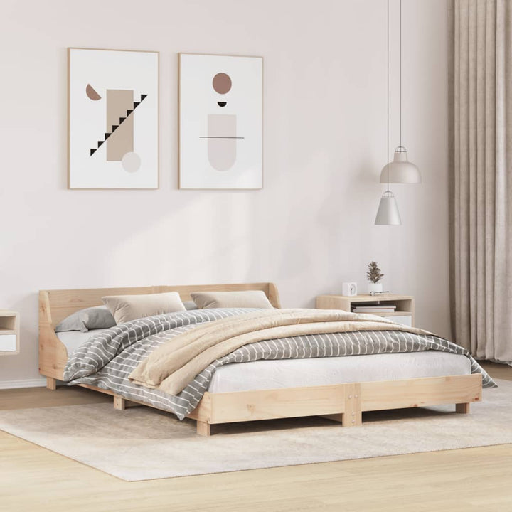 sengeramme uden madras 140x190 cm massivt fyrretræ