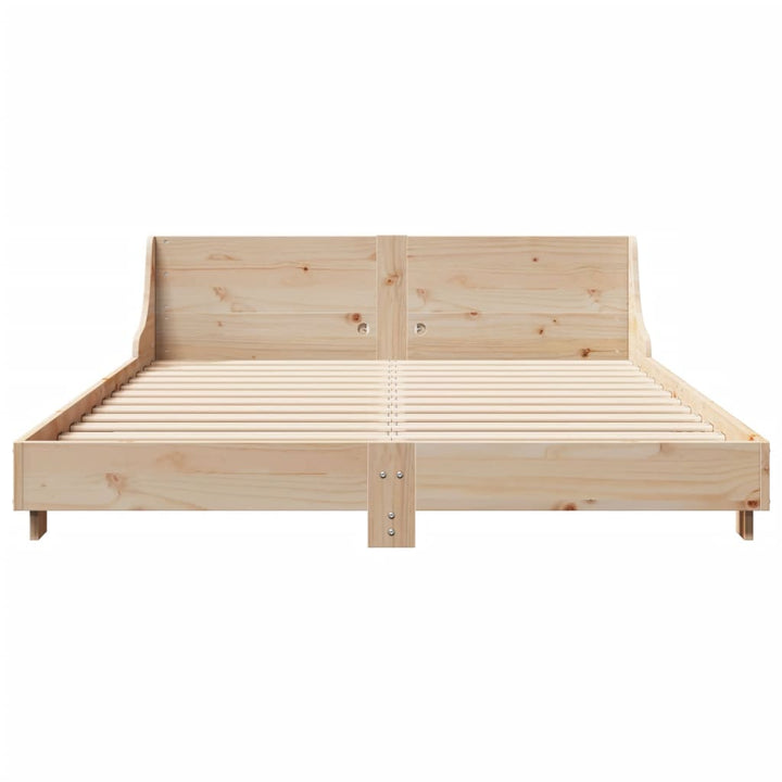 sengeramme uden madras 120x190 cm massivt fyrretræ