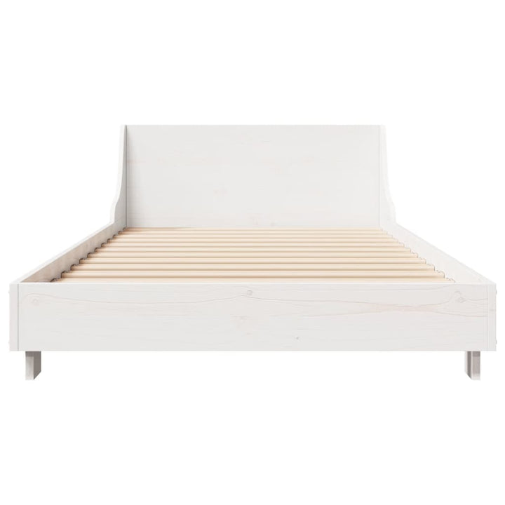 sengeramme uden madras 90x190 cm massivt fyrretræ hvid