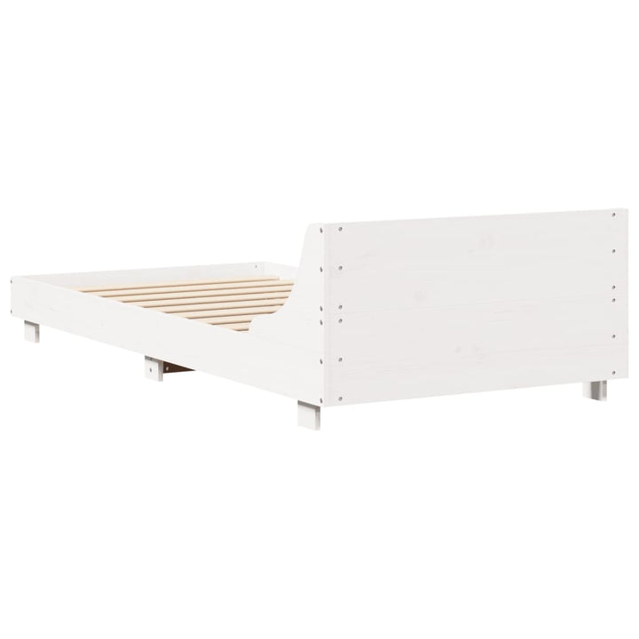 sengeramme uden madras 90x190 cm massivt fyrretræ hvid