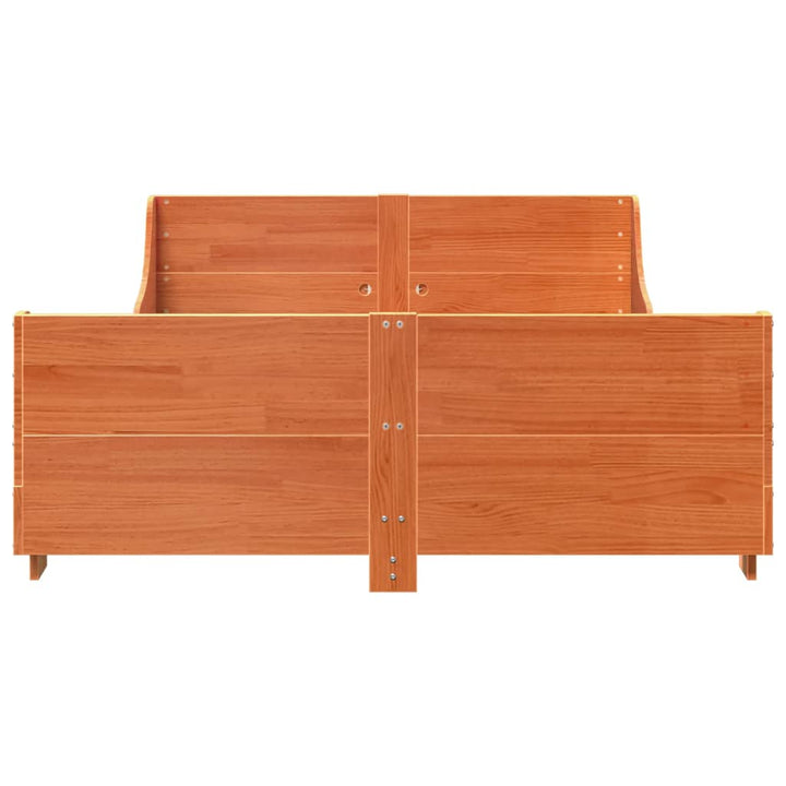 sengeramme uden madras 120x200 cm massivt fyrretræ gyldenbrun