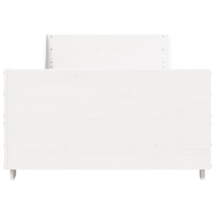 sengeramme uden madras 90x200 cm massivt fyrretræ hvid