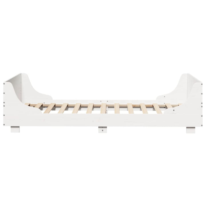 sengeramme uden madras 90x200 cm massivt fyrretræ hvid