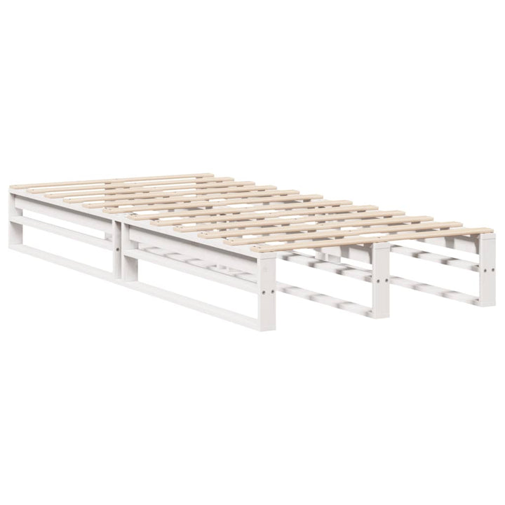 sengeramme uden madras 90x200 cm massivt fyrretræ hvid