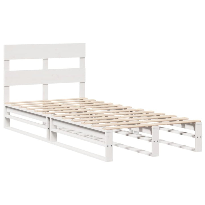 sengeramme uden madras 100x200 cm massivt fyrretræ hvid