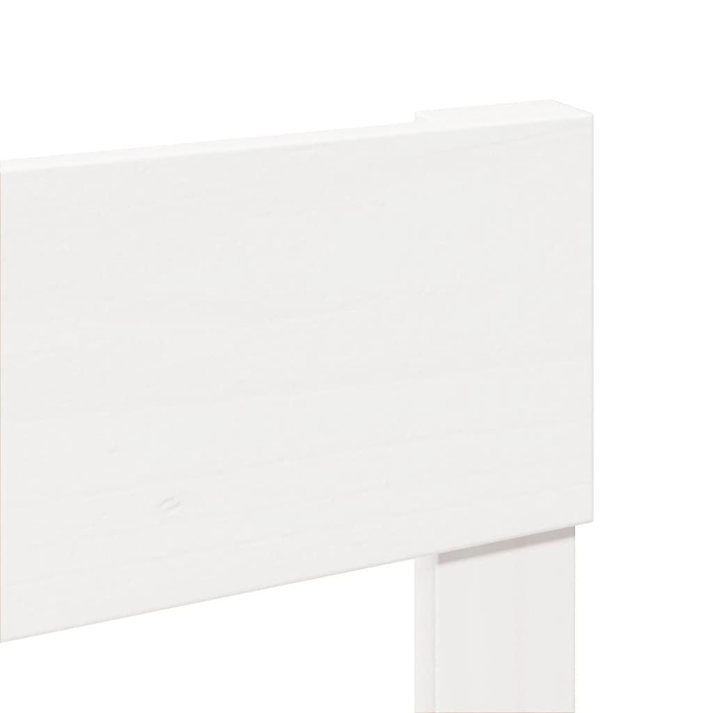 sengeramme uden madras 100x200 cm massivt fyrretræ hvid