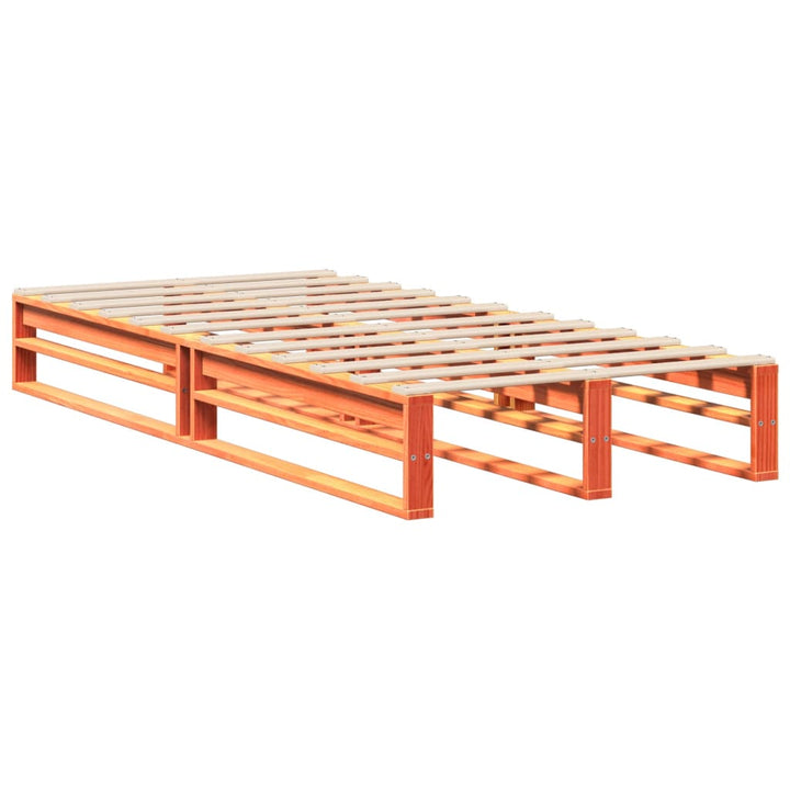sengeramme uden madras 100x200 cm massivt fyrretræ gyldenbrun
