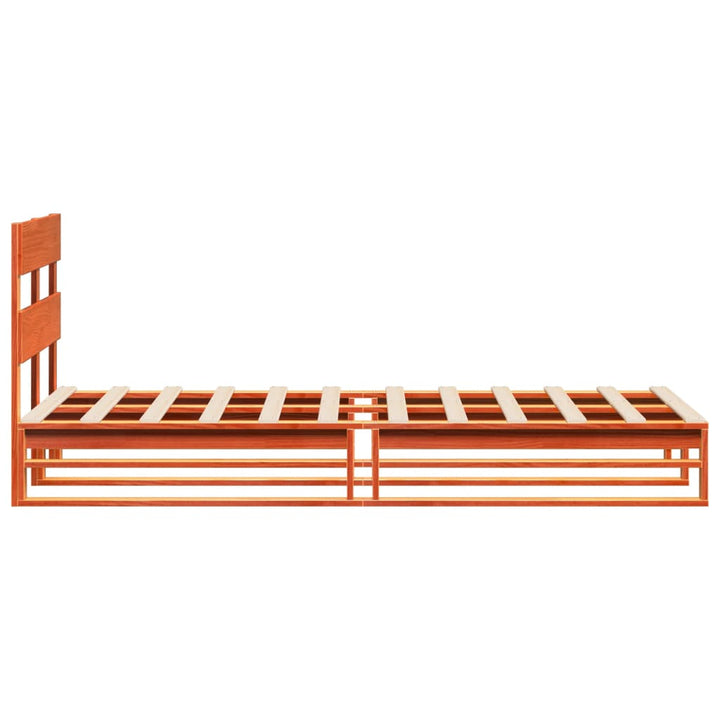 sengeramme uden madras 100x200 cm massivt fyrretræ gyldenbrun