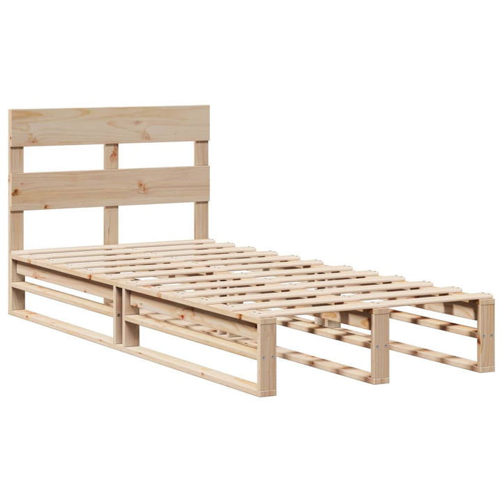 sengeramme uden madras 75x190 cm massivt fyrretræ