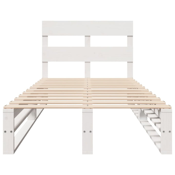sengeramme uden madras 90x190 cm massivt fyrretræ hvid