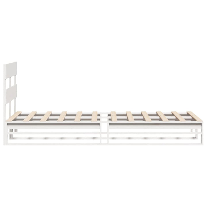 sengeramme uden madras 90x190 cm massivt fyrretræ hvid