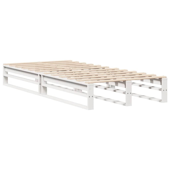 sengeramme uden madras 90x200 cm massivt fyrretræ hvid