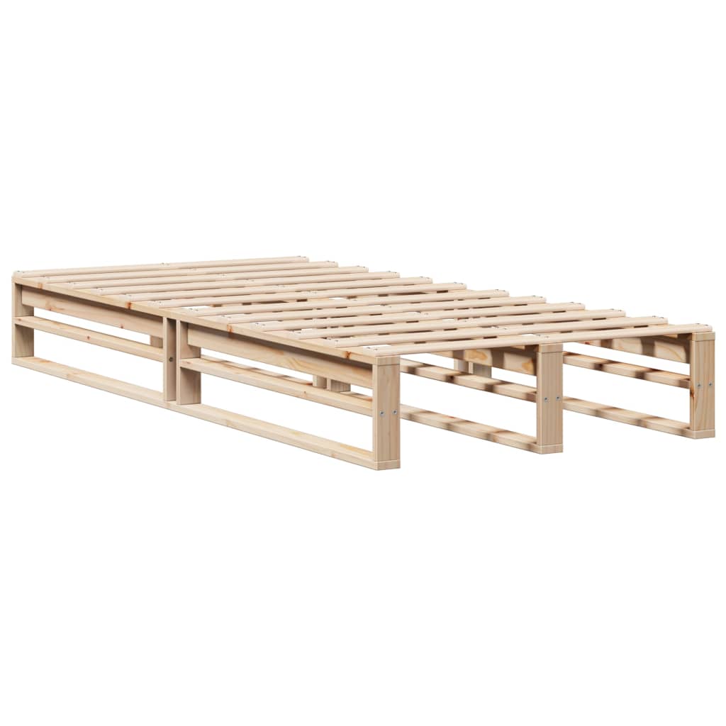 sengeramme uden madras 100x200 cm massivt fyrretræ
