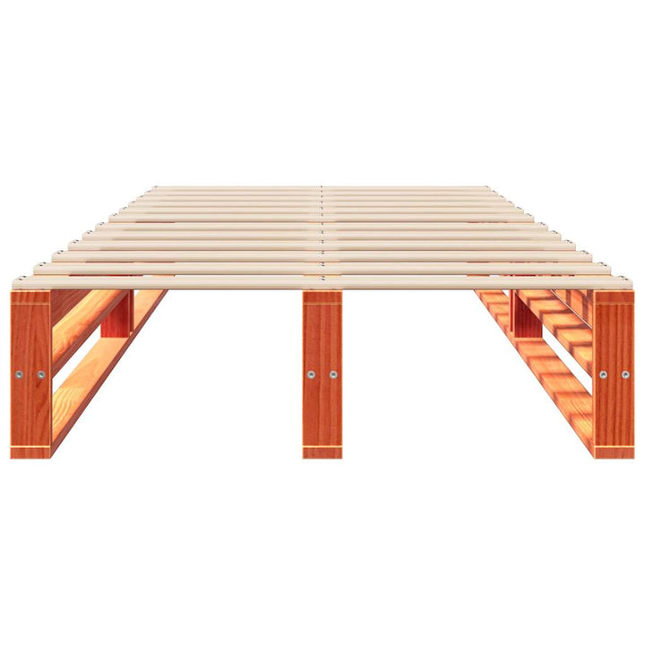 sengeramme uden madras 100x200 cm massivt fyrretræ gyldenbrun