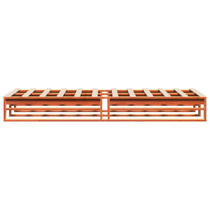sengeramme uden madras 100x200 cm massivt fyrretræ gyldenbrun