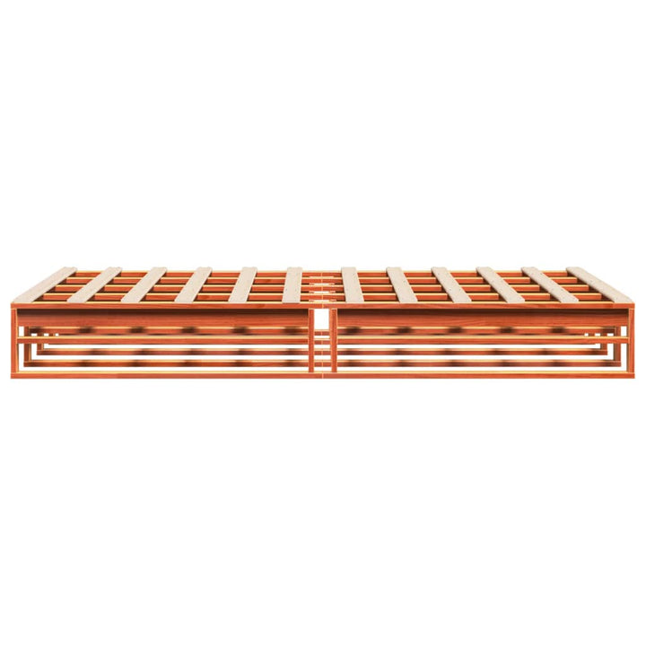 sengeramme uden madras 140x190 cm massivt fyrretræ gyldenbrun